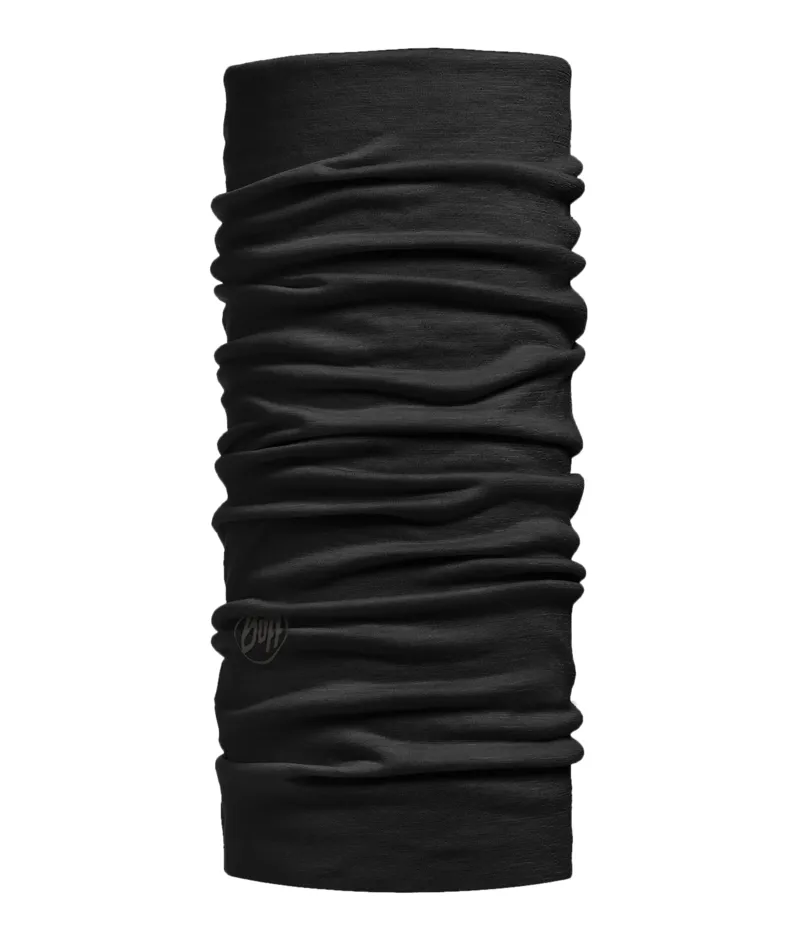 Buff Lightweight Merino Wool Neck tube in Black